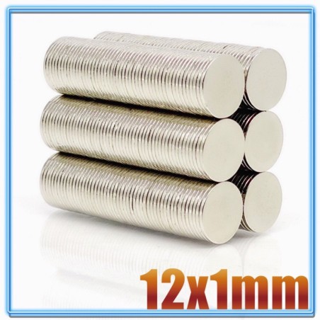 N35 - ímã de neodímio - disco redondo forte - 12mm * 1mm