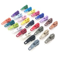 Sliders de metal - para zíper de nylon - 50 peças