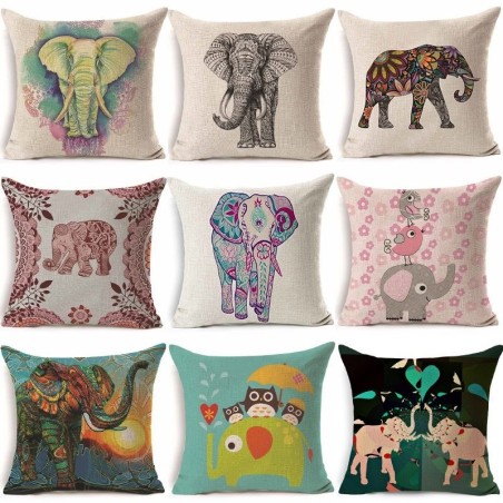 Fronha decorativa - elefantes - 45 * 45cm