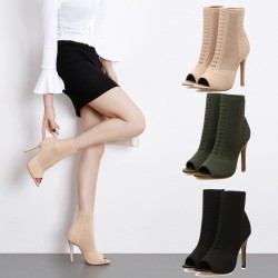 Fashionable peep toe - high heel - ankle boots - pumpsHigh heels