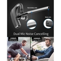 Fones de ouvido Bluetooth - Fone de ouvido sem fio HD - com microfone duplo CVC8.0 - redução de ruído