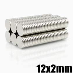N35 - ímã de neodímio - disco redondo forte - 12mm * 2mm