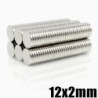 N35 - ímã de neodímio - disco redondo forte - 12mm * 2mm