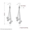 Long silver earrings - chains with beadsEarrings