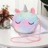 Bolsa pequena redonda de pelúcia - unicórnio - urso - sapo