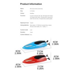 Barco de corrida RC - com controle remoto - brinquedo elétrico