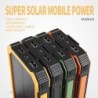 Banco de energia solar - carregador de bateria - USB duplo - à prova d'água - 20000mAh