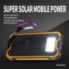 Banco de energia solar - carregador de bateria - USB duplo - à prova d'água - 20000mAh