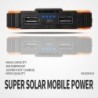Banco de energia solar - carregador de bateria - USB duplo - à prova d'água - 20000mAh