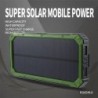 Banco de energia solar - carregador de bateria - USB duplo - à prova d'água - 20000mAh