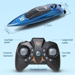Mini barco RC - com controle remoto - brinquedo elétrico