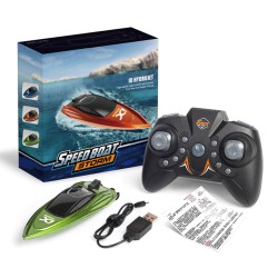 Mini barco RC - com controle remoto - brinquedo elétrico