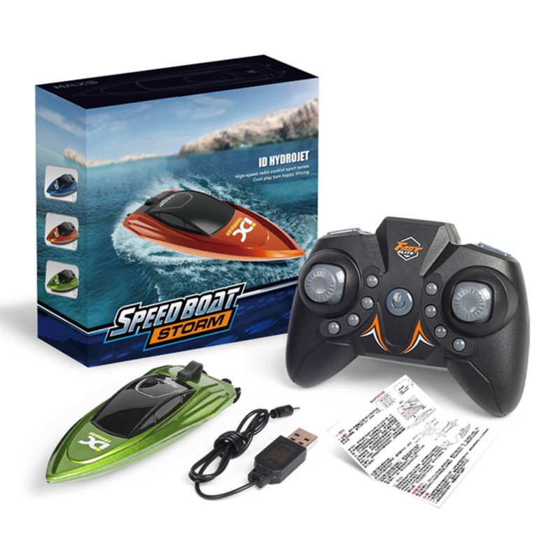 Mini barco RC - com controle remoto - brinquedo elétrico