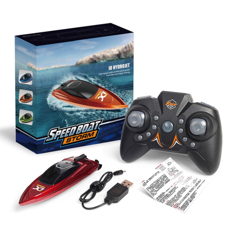 Mini barco RC - com controle remoto - brinquedo elétrico