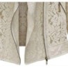 Jaqueta de renda curta fashion - com zíper