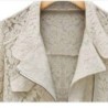 Jaqueta de renda curta fashion - com zíper