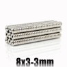 N35 - ímã de neodímio - disco redondo forte - 8mm * 3mm - com furo de 3mm