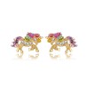 Conjunto de joias com unicórnio cristal - colar - pulseira - anel - brincos