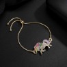 Conjunto de joias com unicórnio cristal - colar - pulseira - anel - brincos