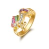 Conjunto de joias com unicórnio cristal - colar - pulseira - anel - brincos