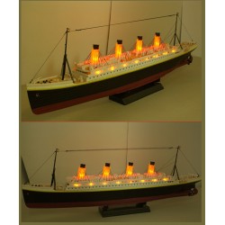 NQD 757 1/325 2.4G 80cm - Titanic RC boat - navio elétrico com luz - brinquedo RTR