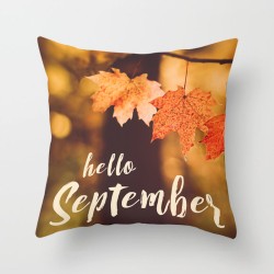 Fronha decorativa - estampa de folhas de bordo - 40 cm * 40 cm