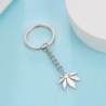 Silver keychain with maple leaf pendantKeyrings