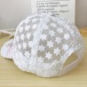 Boné de beisebol de renda fina - flores / folhas bordadas