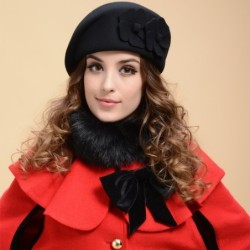 Boina de lã elegante - com flor