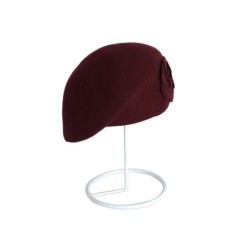 Boina de lã elegante - com flor