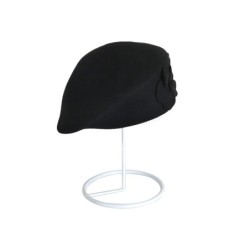 Fashionable woolen beret - with flowerHats & Caps