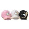 Boné de beisebol da moda - cristais - pérolas - lantejoulas - borboleta