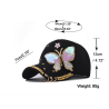 Boné de beisebol da moda - cristais - pérolas - lantejoulas - borboleta