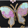 Boné de beisebol da moda - cristais - pérolas - lantejoulas - borboleta