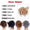 Coque falso - scrunchie elástico com cabelo sintético - peruca