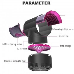 Assassino elétrico de mosquitos - toque inteligente - lâmpada UV / ventilador - USB