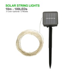 Solar - fio de LED - luzes de fada - à prova d'água - decoração de Natal ao ar livre - 10m - 20m