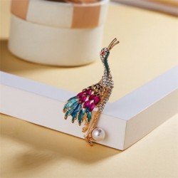 Guindaste de cristal com pérola - broche