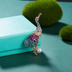 Guindaste de cristal com pérola - broche