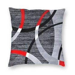 Capa de almofada vermelha/preta/branca - 45 cm * 45 cm