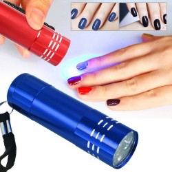 9 LED - lanterna de luz UV - mini secador de unhas rápido