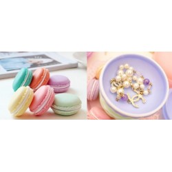 Organizador de joias - caixa de armazenamento - forma de mini macarons