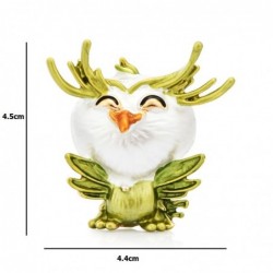 Corujinha sorridente - broche de cristal
