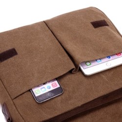 Bolsa de lona retangular de ombro