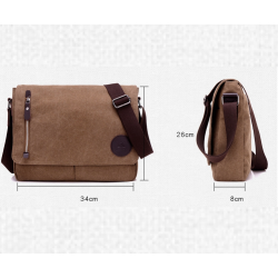 Bolsa de lona retangular de ombro
