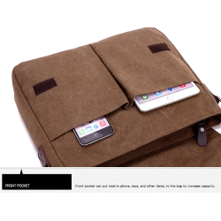 Bolsa de lona retangular de ombro