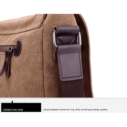 Bolsa de lona retangular de ombro