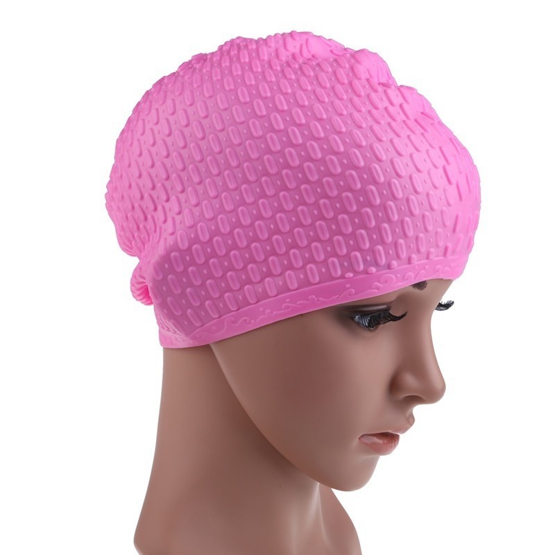 Touca de natação de silicone à prova d'água - unissex