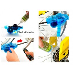 Kit de limpeza de corrente de bicicleta - com escovas de limpeza