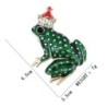 Sapo verde com coroa de cristal - broche